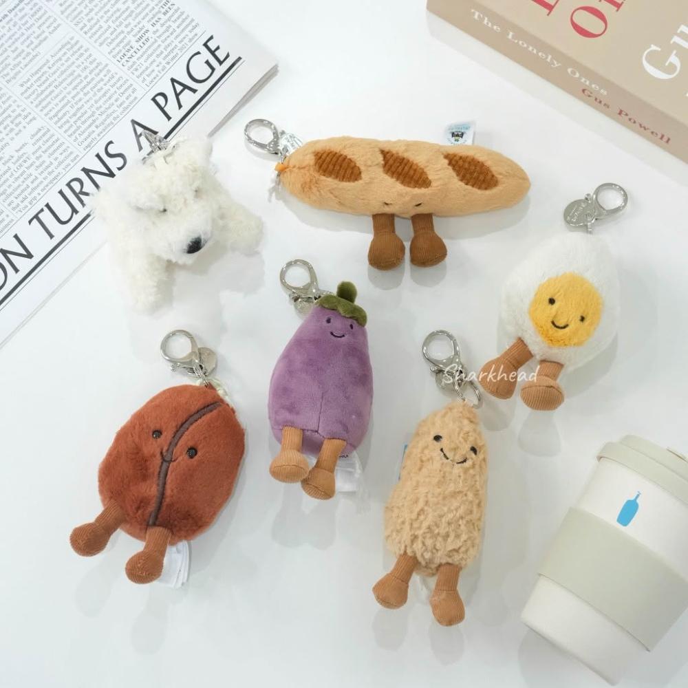 【JELLYCAT】現貨 Jellycat 鑰匙圈 掛飾 玩偶 吊飾 娃娃 花生 法棍 兔兔 英國限定 掛娃 可頌