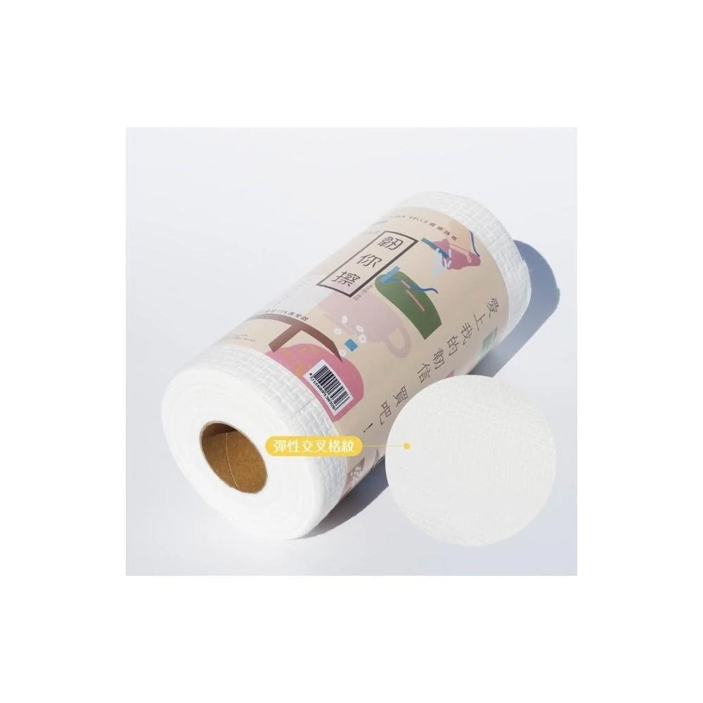 【Leshi 樂適】【Kitchen Roll 韌你擦】 周拋式廚房抹布45張 / 任你貼 懶人抹布夾/2入組