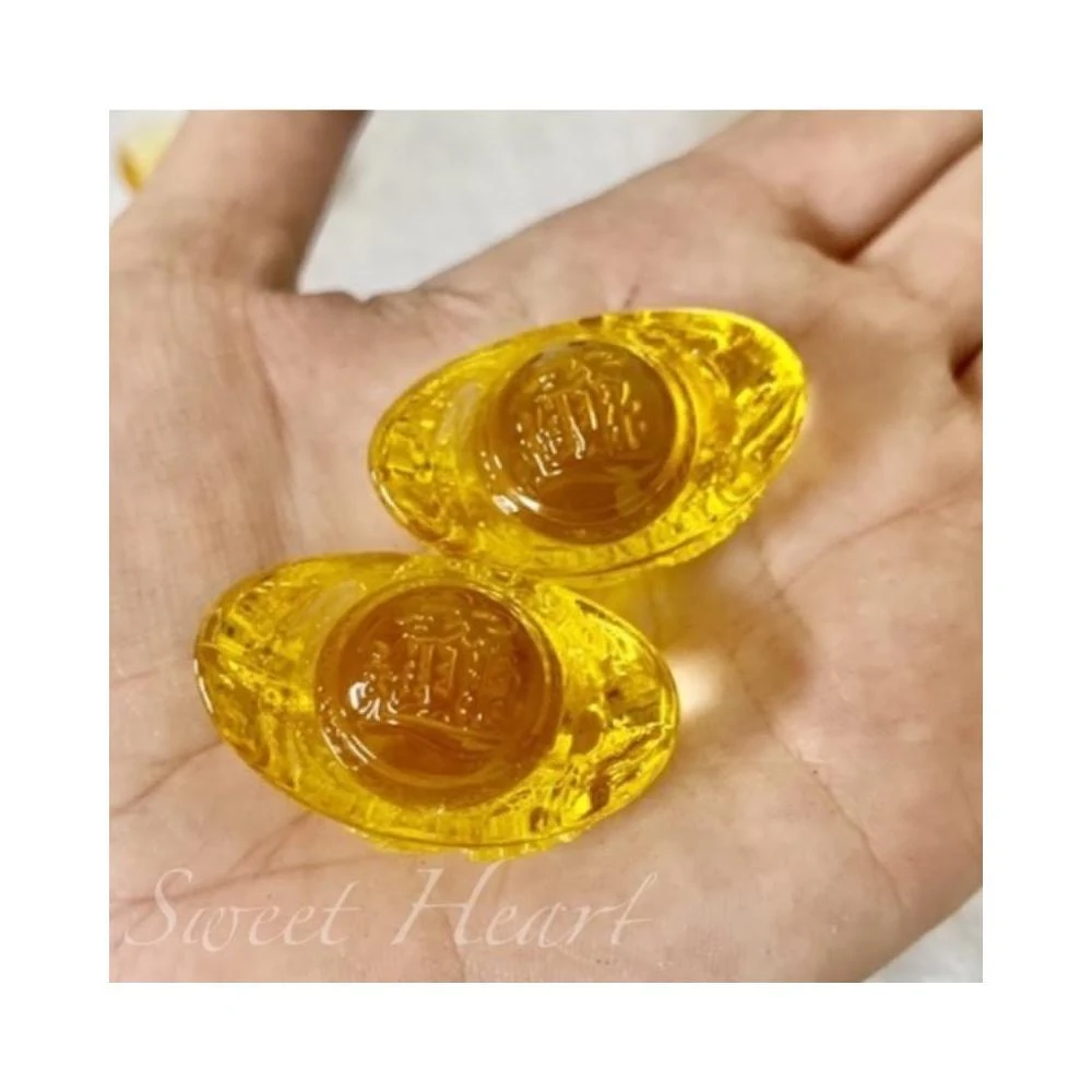 【田芯】SWEET HEART 田芯精品 3.5cm 琉璃龍紋元寶 琉璃 元寶 一包6入