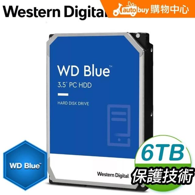 WD 威騰】6TB 3.5吋5400轉256MB快取藍標電腦硬碟WD60EZAX-3Y