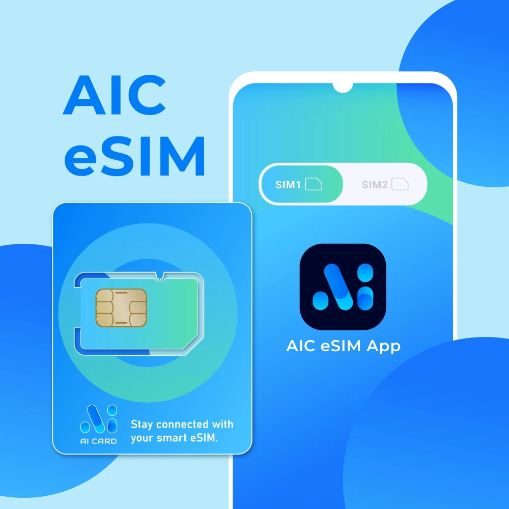 【AIC】AIC eSIM卡 安卓手機也能擁有eSIM功能！ (網卡 上網 網路 eSIM 全球網路方案)
