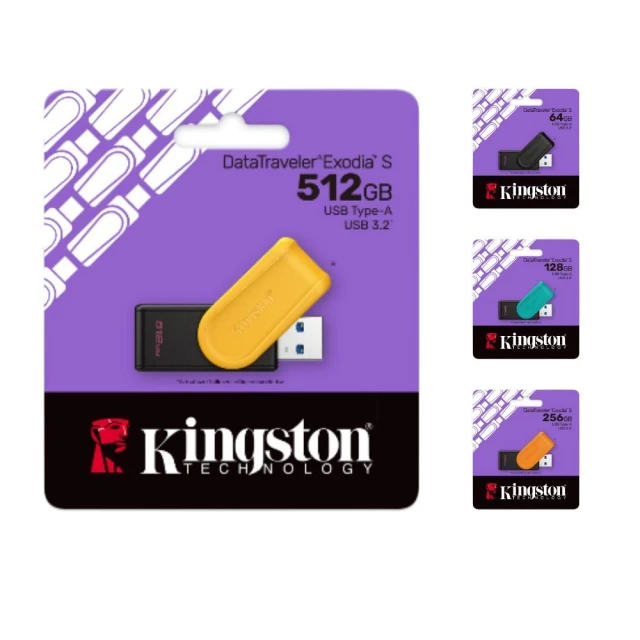 【Kingston 金士頓】金士頓FAT32隨身碟 DTXS  512GB旋轉碟 64G 128G 256G 512G USB