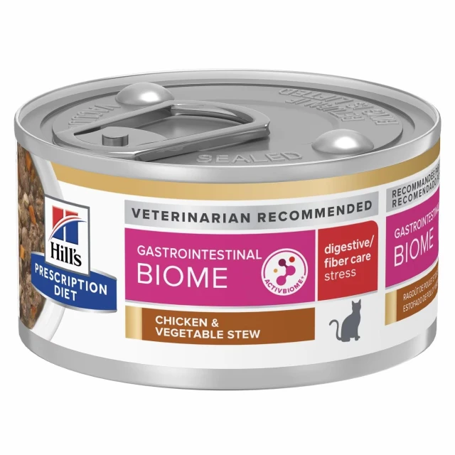 【Hills 希爾思】🐾Lovely Pet🐾貓處方罐頭 6罐組 貓用 GI Biome 健康腸菌叢 舒緩緊迫 雞肉燉蔬菜罐頭 82g