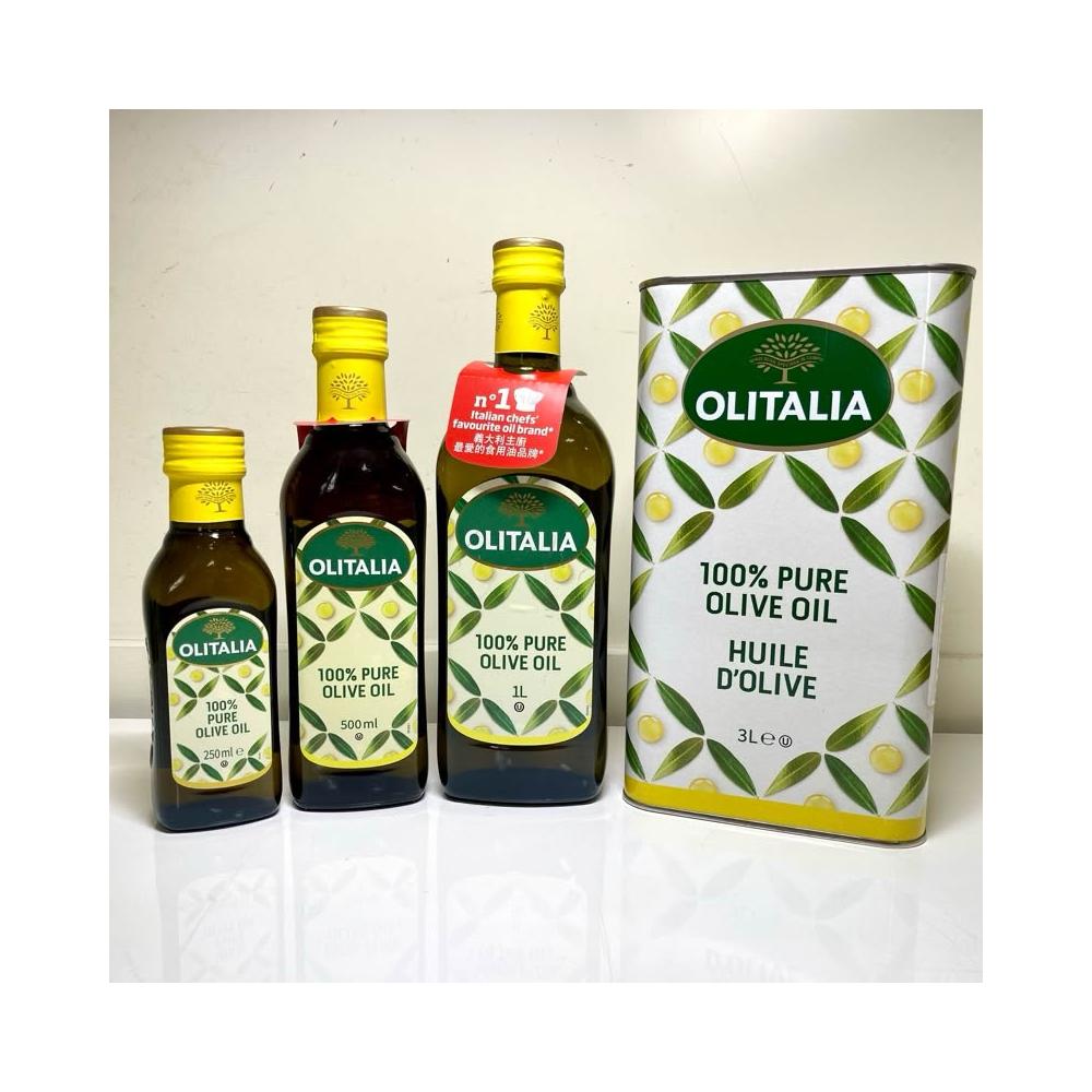 【Olitalia 奧利塔】【億明食品】 純橄欖油 250ml、500ml、1L、3L