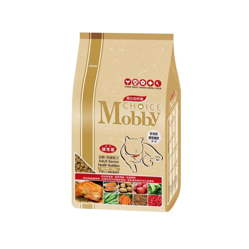 【Mobby 莫比】專業配方貓糧 高齡貓 1.5KG (高齡貓 老貓飼料)