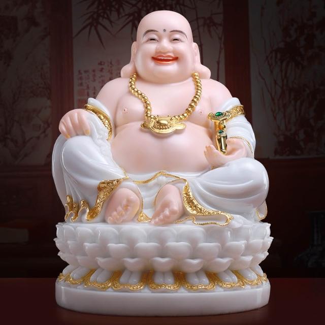 喜可xekoro 彌勒佛菩薩大肚笑佛招財擺件開心彌勒佛佛像家用供奉