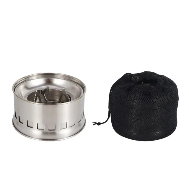 【CLS 韓國】【尋露】戶外柴火爐灶頭 野炊 不銹鋼 燒烤爐 木柴 炭煤 固體 酒精爐 取暖爐(兩款任選)
