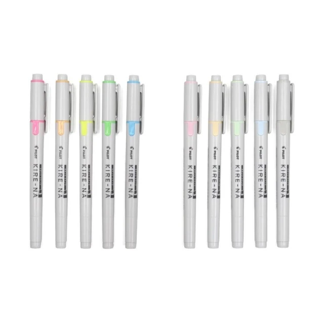【PILOT 百樂】【買2筆送1尺】KIRE-NA 綺麗 雙頭 螢光筆 SKIW-1 共10色 淡彩 亮彩 標記 文具賞