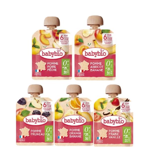 【BABYBIO】生機纖果泥 法國原裝 六個月以上可食 副食品 90g /包