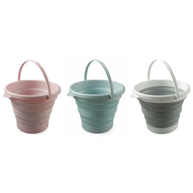 【COLOR ME】折疊式手提水桶 3L/5L/10L (水桶 手提水桶 提桶 洗臉盆 洗澡盆 收納桶 折疊桶 收納籃 釣魚桶)