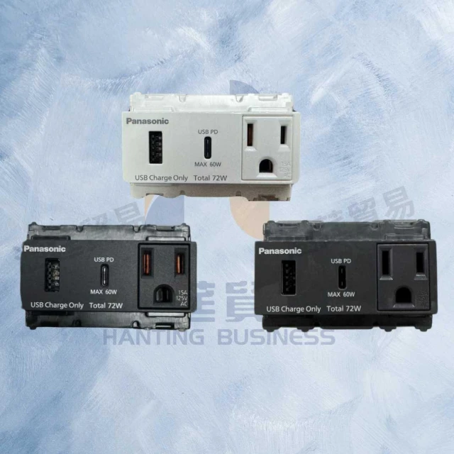 【Panasonic 國際牌】國際牌 埋入式智能快速充電插座 72W USB充電插座 WNF42577W WNF42577H WNF42577MB