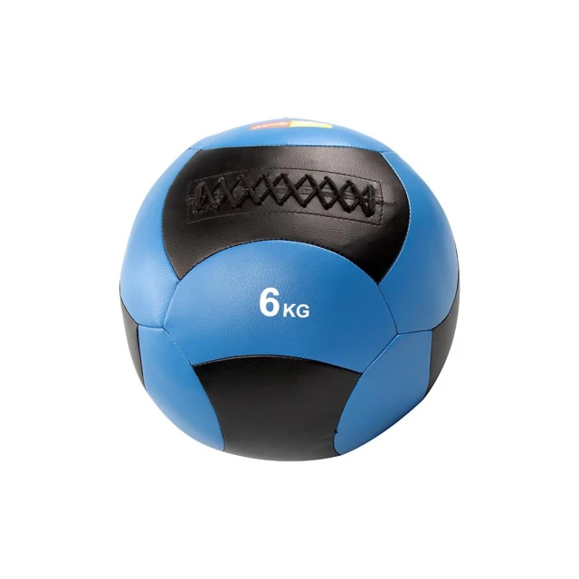 【ABSPORT】6KG 軟式皮革重力球（PU款／18片裁縫）／牆球／重量球／藥球／平衡訓練球