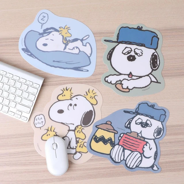 【Norns】Peanuts史努比OLAF Slim超薄造型滑鼠墊 - Snoopy Olaf