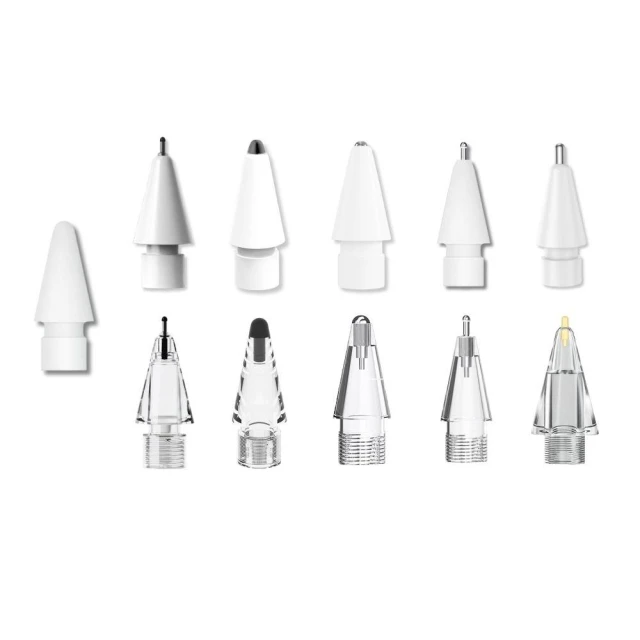 魔比歐｜Apple Pencil Pro 一代 二代 替換筆尖 ( 蘋果筆尖替換 透明 防滑 圓珠頭 筆頭替換 ) 