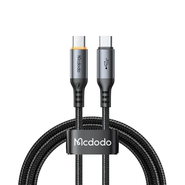 【Mcdodo】Mcdodo 麥多多Cab Smart系列 智能斷電編織快充線-黑色100W Type-C to Type-C 1.2m