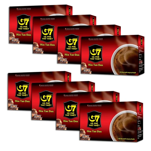 【G7】越南 G7 黑咖啡 即溶咖啡 十五入盒裝X8盒組 (30g/盒)