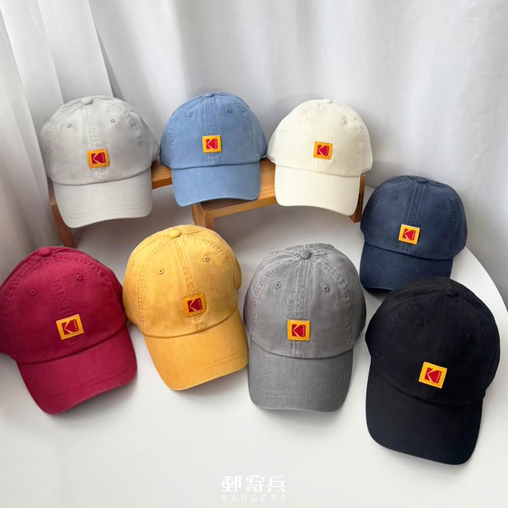 Kodak 柯達】韓國經典黃色車標LOGO 老帽帽子棒球帽