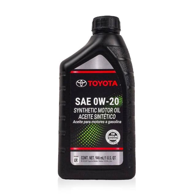 【TOYOTA 豐田】TOYOTA 豐田 機油 0W20 (946ml/全合成/API SP/GF-6A/油電車專用/節能省油/LSPI防護)