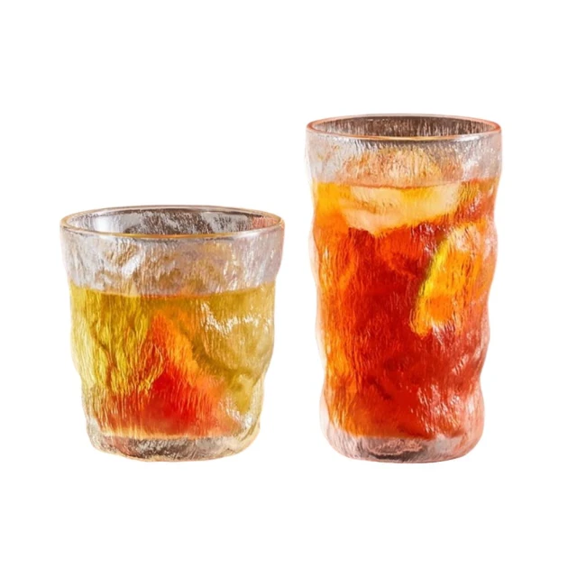 【卡特屋】日系冰川杯 玻璃杯 飲料杯 咖啡杯 威士忌杯 冰川玻璃杯 冰川杯 水杯 茶杯 果汁杯 隔熱杯 馬克杯