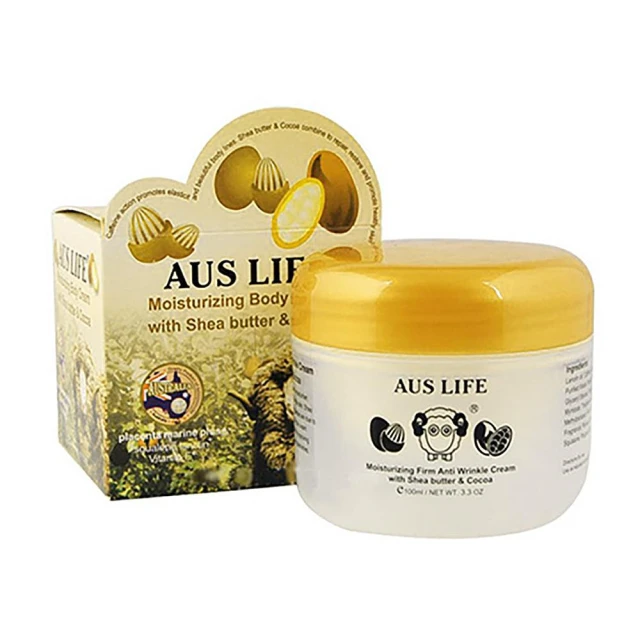 【AUS LIFE 澳思萊】澳洲 AUS LIFE 澳思萊 乳油木果可可緊緻霜 100ml 保溼霜 身體乳液 乳霜 綿羊油 綿羊霜-PQ 美妝