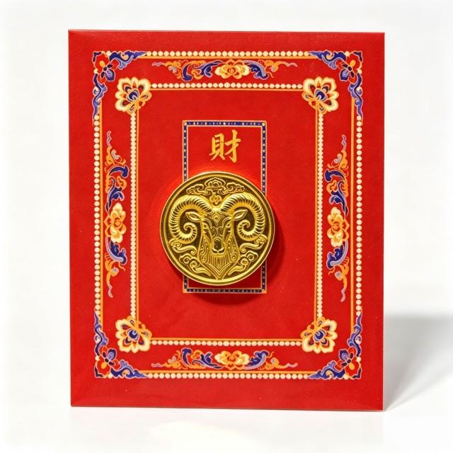 福緣閣∣【2027羊年開運】吉羊通寶金屬御守吊飾(新年春節送禮/招財祈福/隨身吉祥紀念品)