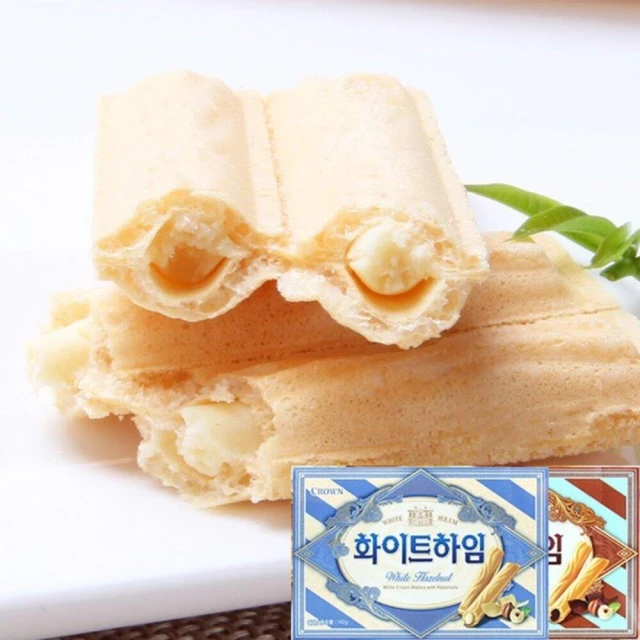 【CROWN 皇冠】韓國 CROWN 榛果巧克力風味 威化餅 白巧克力風味 巧克力風味 威化棒 威化酥 威化捲 悠西將