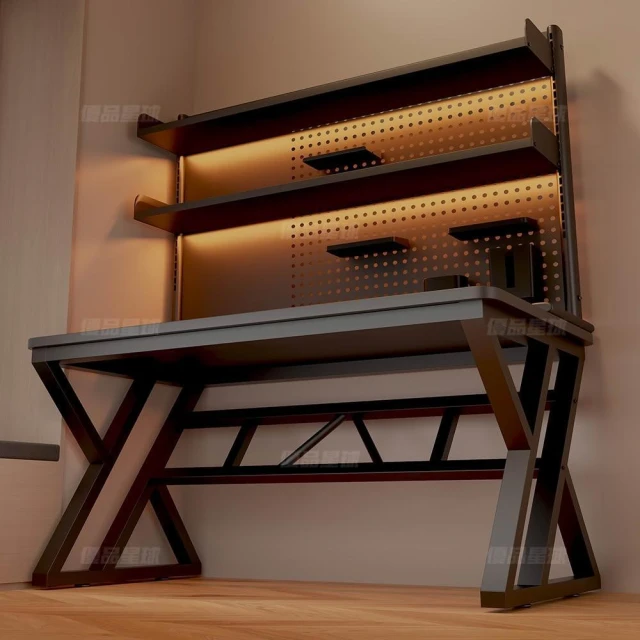 【優品星球】電腦桌電競桌椅工作桌化妝台書桌辦公桌 140CM/120CM/100CM 灰色 A-690F