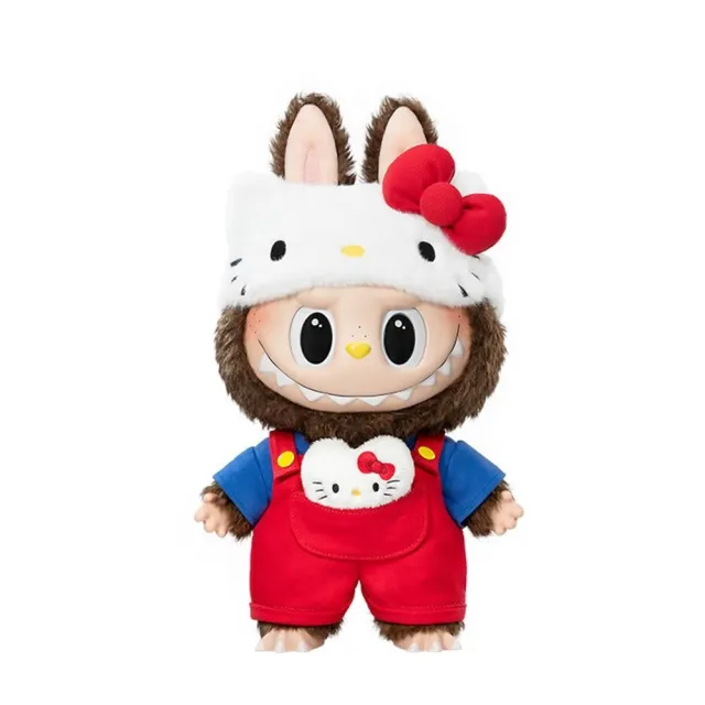 【POPMART 泡泡瑪特】THE MONSTERS × HELLO KITTY - 搪膠毛絨公仔 LABUBU 公仔